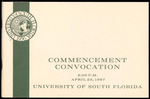 Commencement Convocation Program, USF, April 23, 1967
