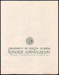 Convocation Program, USF, Honors, November 9, 1969
