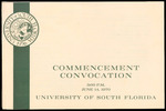 Commencement Convocation Program, USF, June 14, 1970