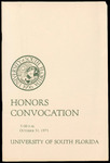 Convocation Program, USF, Honors, October 31, 1971