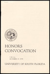Convocation Program, USF, Honors, October 15, 1978