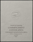 Commencement Convocation Program, USF Tampa Campus, December 20, 1981 by University of South Florida