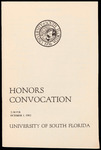 Convocation Program, USF, Honors, October 1, 1982