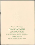 Commencement Convocation Program, USF, May 2, 1983