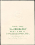 Commencement Convocation Program, USF, December 18, 1983