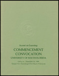 Commencement Convocation Program, USF, December 16, 1984
