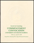 Commencement Convocation Program, USF, April 29, 1989
