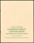 Commencement Convocation Program, USF, April 28, 1990