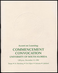 Commencement Convocation Program, USF, December 15, 1990
