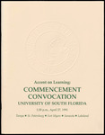 Commencement Convocation Program, USF, April 27, 1991