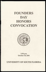 Convocation Program, USF, Honors, October 18, 1991