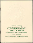 Commencement Convocation Program, USF, May 2, 1992