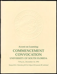 Commencement Convocation Program, USF, December 16, 1992
