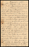 Summary of August 1891 Letters, Albert Hafner to Elizabeth Chandler, August 1891