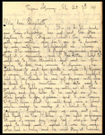 Letter, Albert Hafner to Elizabeth Chandler, October 7-8, 1891