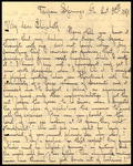 Letter, Albert Hafner to Elizabeth Chandler, October 30, 1891