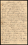 Summary of September 1891 Letters, Albert Hafner to Elizabeth Chandler, September 1891 by Albert Hafner