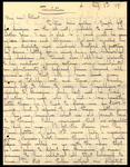 Letter, Albert Hafner's Father to Albert Hafner, August 8, 1891 by Albert Hafner