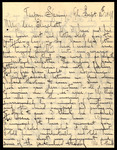 Letter, Albert Hafner to Elizabeth Chandler, September 17, 1891