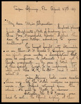 Letter, Albert Hafner to Elizabeth Chandler, April 27, 1891 by Albert Hafner