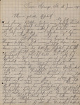 Letter in German, Albert Hafner to Elizabeth Chandler, June 26, 1891