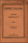 Annual Report, Gestione Amministrativa, 1925 by L'Unione Italiana