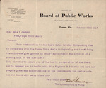 Letter, Allen Thomas to Kate Jackson, October 22, 1913