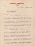Letter, W.J. Bailey to Kate Jackson, February 7, 1913