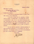 Letter, John Gribbel to Kate Jackson, January 24, 1914 by John Gribbel