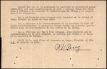 Declaration, P.V. Perez to José Ramón Avellanal, October 28, 1926 by P. V. Perez