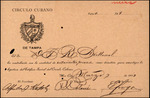 Certificate for Donation to Circulo Cubano, March 4, 1913