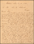 Letter, Aquilino to José Ramón Avellanal, July 10, 1904