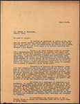 Letter, José Ramón Avellanal to Benito J. Fernandez, January 12, 1919 by José Ramón Avellanal