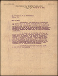 Letter, José Ramón Avellanal to President of the Sociedad de Trabajadores de Socorros Mutuos, April 26, 1926 by José Ramón Avellanal