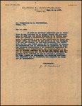 Letter, José Ramón Avellanal to the President of the Sociedad de Trabajadores de Socorros Mutuos, May 24, 1926 by José Ramón Avellanal