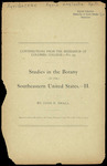 Studies in the Botany of the Southeastern United States - II