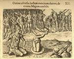 Outina adversus hostem exercitum ducens, de eventu Magum consulit Outina, leading his army against the enemy, consults his magician with regards to the event