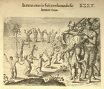 In cerui exuvio Soli consecrando solennes ritus Solemn rite consecrating the skin of a stag to the sun by Jacques Le Moyne de Morgues and Theodor de Bry
