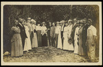 Postcard, Lue Gim Gong and Large Group of Visitors by Unknown