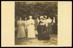 Postcard, Lue Gim Gong and Group of Unidentified Women in Orange Grove by Unknown