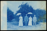 Postcard, Two Men and Two Women Holding Parasols by Unknown