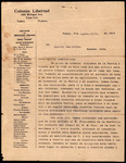 Letter, Eulogio Montenegro and Juan Beiro to Jacinto San Martin, August 12, 1914 by Eulogio Montenegro and Juan Beiro