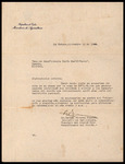 Letter, Germán Alvarez Fuentes to Sociedad de Beneficencia Unión Martí-Maceo, December 15, 1944