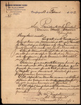 Letter, Clemente Schniep to President of the Unión Martí-Maceo, February 13, 1912