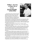 Phillip L. Knowles: a public life of service in loco parentis (1924-1999) by Morison Buck