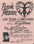 Flier, Purple Passion: Love Stories of Older Women for All Women to Enjoy, circa 1983