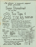 Flier, Susan Stonestreet Who Will Offer Tax Tips and Ideas to Help Manage Your Money, March 4, 1983 by Edith "Edie" Daly