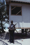 Armed Navy Ranger at Bolanos Cay, Island in Cayos Cochinos, Honduras