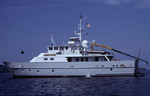 Side View of Research Vessel (R/V) Urraca Near Cayos Cochinos, Honduras