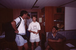 Jose Espino and Helena Fortunato Aboard Research Vessel (R/V) Urraca in Cayos Cochinos, Honduras